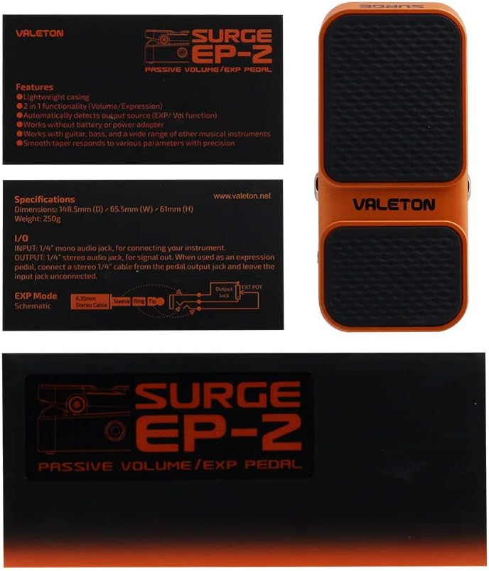 Valeton Surge EP-2 Mini Expression/ Passive Volume Guitar Effect Mini Pedal (EP-2)