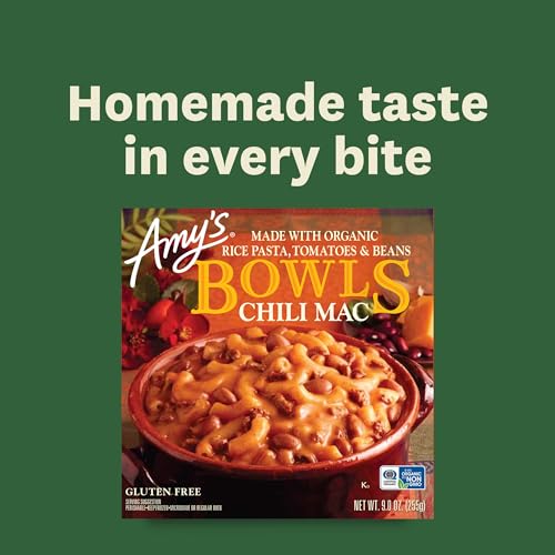 Amy's Frozen Meals, Chili Mac and Cheese Pasta Bowl, 9 oz