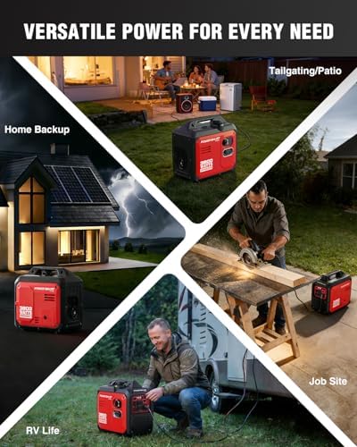 PowerSmart 2500 Watt Portable Inverter Generator for Camping