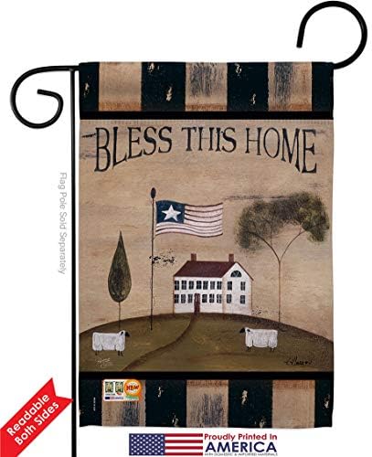 Welcome Bless This Home Burlap Garden Flags Pack Country Living Primitive Farm Western Barn American Rustic Cowboy Rural Ranch USA Vintage Applique