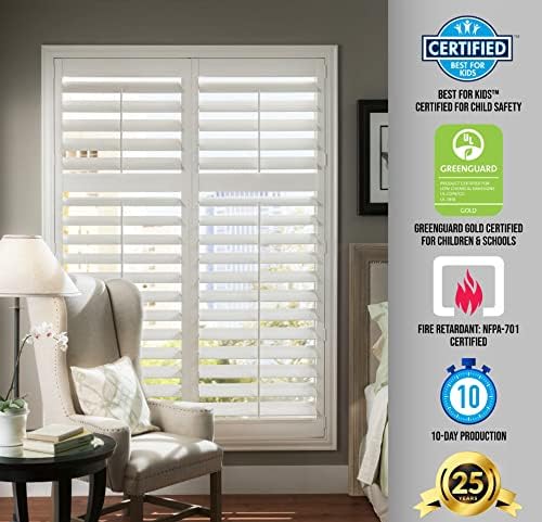 SUNCRAFT SHUTTERS-Plantation Shutters-Interior-Window COVERINGS-Custom Made in 10 Days- DIY Install -Made in North America-Never Needs Painting -25