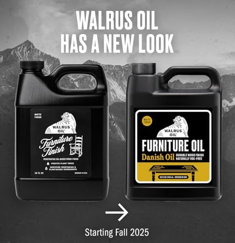 WALRUS OIL - Furniture Oil, 100% Natural. Finish, Restore, and Protect Wood. VOC-Free, (128oz) 1 Gallon