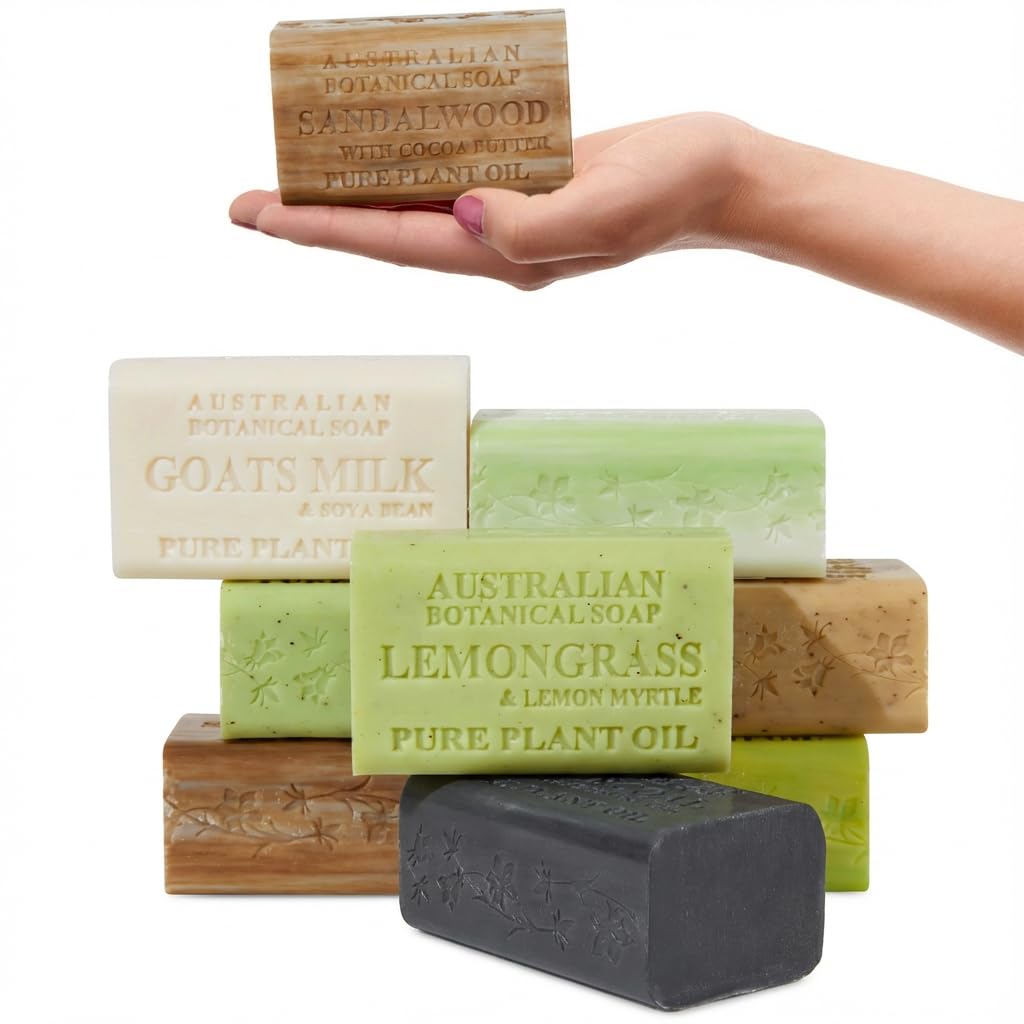 Australian Botanical Soap Sea Salt Soap Bars, 6.6 oz, Pack of 8