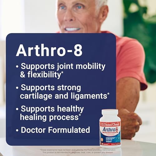 U.S. Doctors' Clinical Arthro-7 Joint Support Supplement - 60 Capsules | Clinically proven AR7 blend with turmeric, collagen, MSM & bromelain for healthy joints and mobility.* 60 capsules.