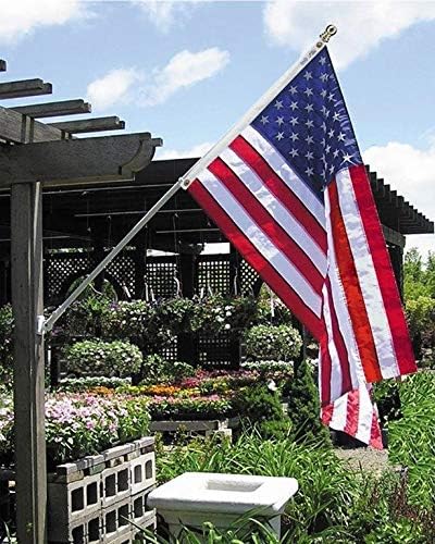 Annin Flagmakers American Flag & Flagpole Kit - 3 x 5 Feet (Model 11415) | All-Weather Nylon SolarGuard Nyl-Glo, 100% Made in USA