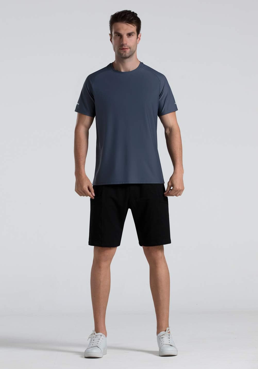 THE GYM PEOPLE Men's Cooling Running Shirts Ice Silk UPF 50+ Workout Tshirt