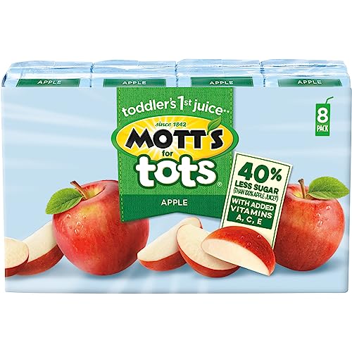 Mott's For Tots Apple, 6.75 Fl Oz Boxes, 32 Count (4 Packs Of 8), Juice With Purified Water, Good Source Of Vitamin C