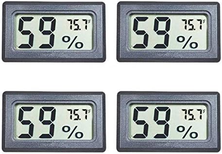 4-Pack Mini Indoor Temperature Humidity Meters Digital Gauge