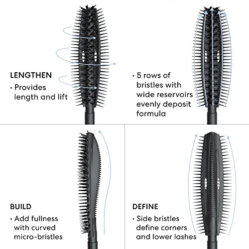 bareMinerals Strength & Length Serum-Infused Black Mascara with Plant-Based Lash Serum, Lengthens, Lifts & Defines for Healthier Lashes, Vegan