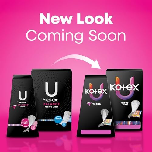 U by Kotex Balance Daily Panty Liners, Wrapped, Light Absorbency, Regular Length, 50 Count (Packaging May Vary)