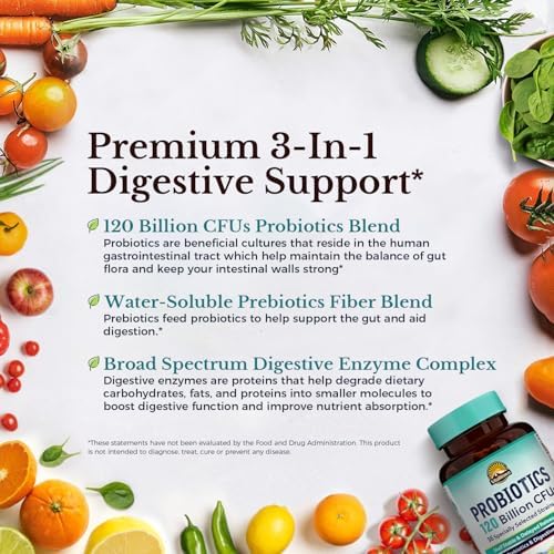 VITALITOWN Probiotics 120 Billion CFUs | 36 Strains