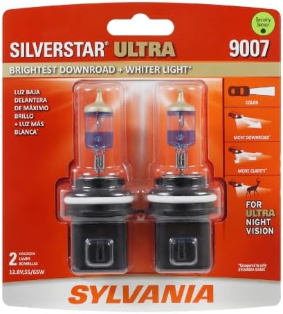 SYLVANIA - 9007 SilverStar Ultra - High Performance Halogen Headlight Bulb, High Beam, Low Beam and Fog Replacement Bulb
