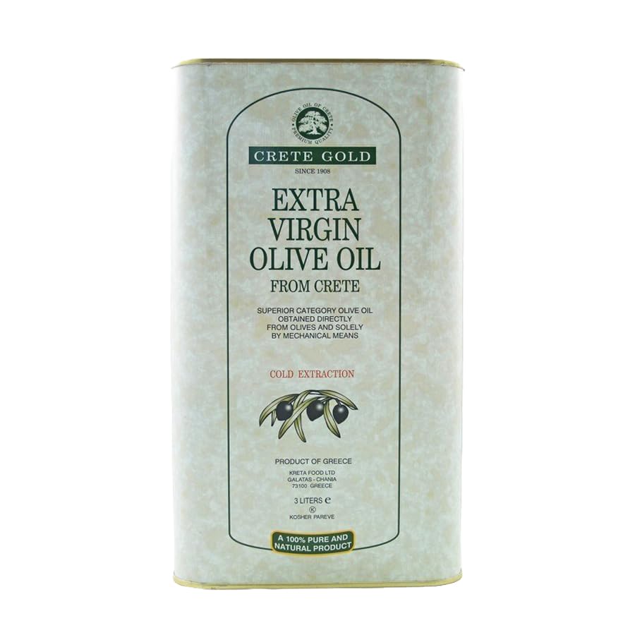 Crete Gold Award Winning Greek Extra Virgin Olive Oil | 2020 Harvest | 3 Liter Tin (101.44 oz)