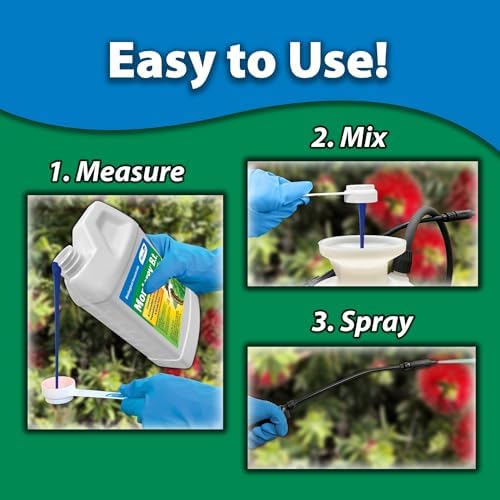 Monterey B.t. - Biological Insecticide for Organic Gardening - 1 Quart Concentrate - Apply Using a Sprayer Following Mix Instructions