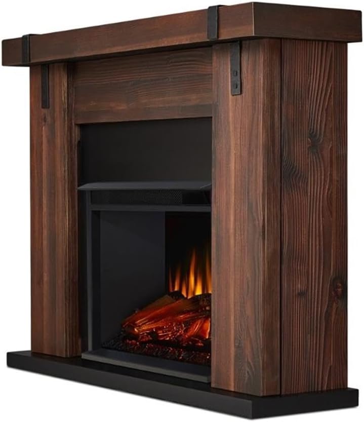 Aspen 49" Electric Fireplace in Chestnut Barnwood by Real Flame