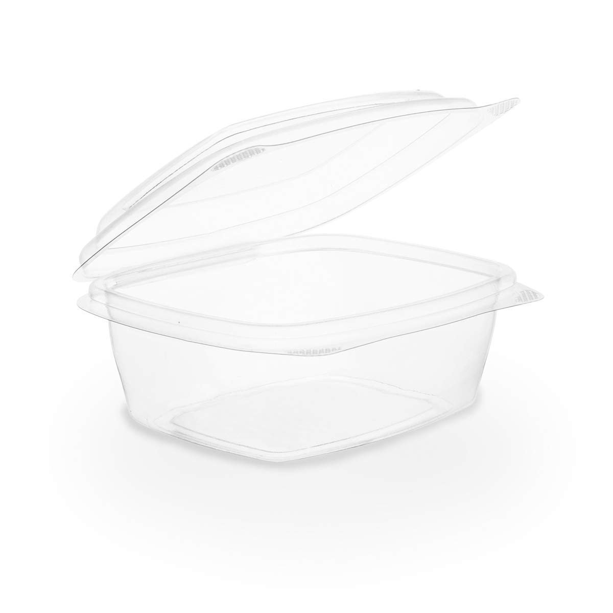 Vegware Compostable 32oz Hinged Clear Deli Containers, Case of 200, PLA Plastic Meal Prep, To Go Box With Lid, Made from PLA, A Renewable Material Made from Plants, Tight Seal for Freshness