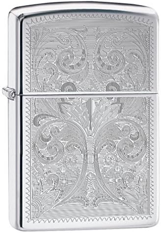 Zippo Lighter: Ornate Design Engraved - High Polish Chrome 78498