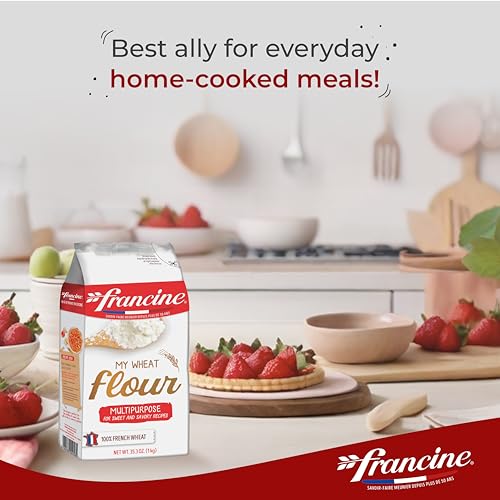 Francine T65 All-Purpose French Flour, Unbleached, 10% Protein, 2.2lb (2-Pack)