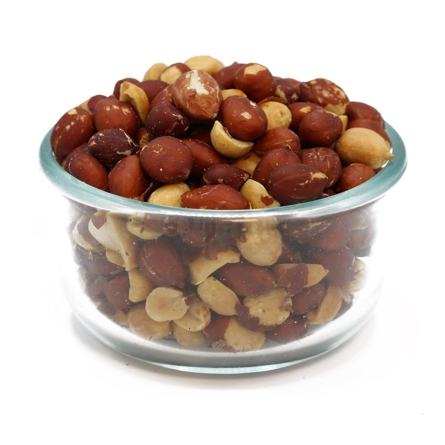 Red-Skin Peanuts, Shelled, Roasted, Unsalted, Jumbo Runner, Bulk 10 Pound Box, Unsalted Peanuts Great For Snacking, Trail Mix, Cooking