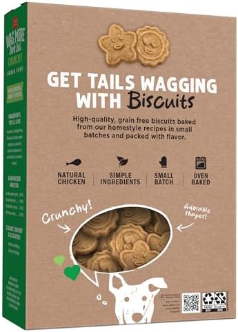 Cloud Star Wag More Bark Less - Dog Treats - Crunchy Biscuits - Grain Free Chicken & Sweet Potato - 14 oz Box