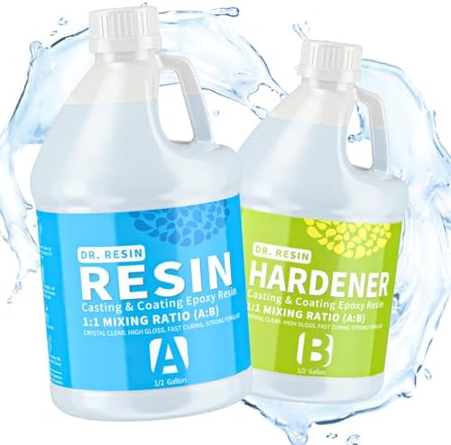 DR.RESIN Epoxy Resin Kit 16oz Clear Resin Kit Self-Leveling for Craft Molds