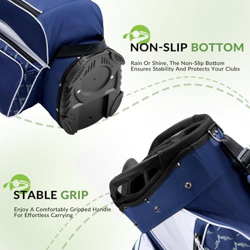 14-Way Golf Cart Bag, Full-Length Divider, Large Storage | Handles,Rain Cover,Multiple Pockets