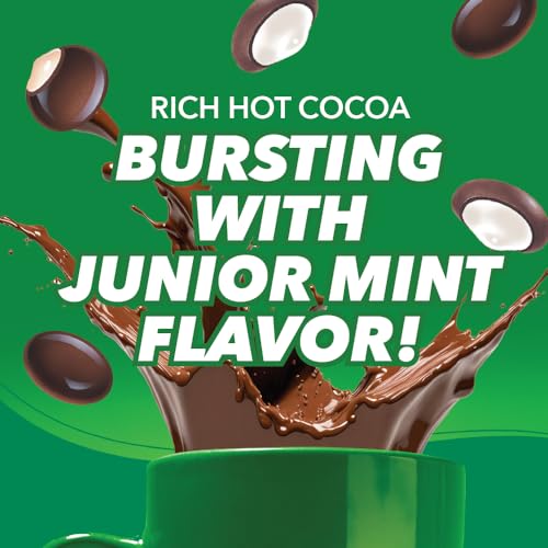Junior Mints Hot Cocoa Pods, Chocolate Mint Flavor, Compatible with Keurig K-Cup Brewers, 12 Count - Refreshing Mint and Chocolate Delight