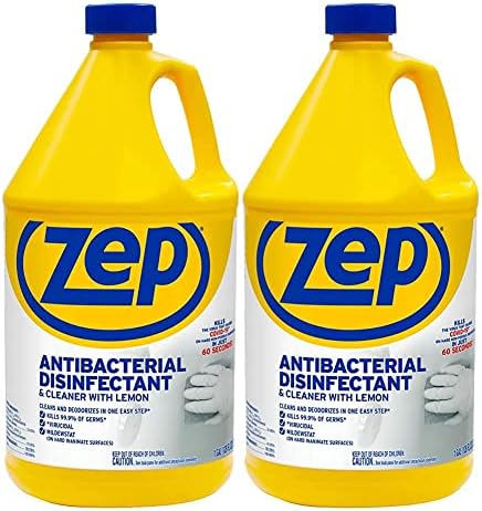Zep Commercial 1041688 Antibacterial Disinfectant Cleaner with lemon , 1 gal Bottle