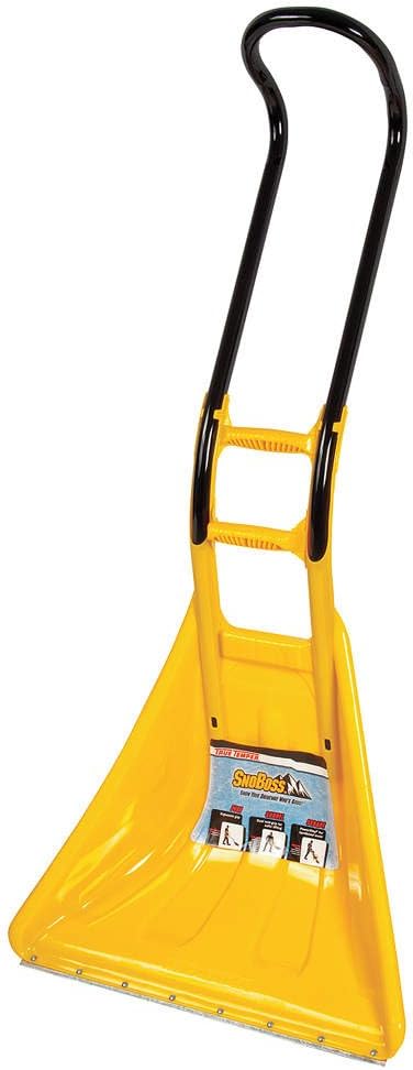 TRUE TEMPER 1625300 SnoBoss Poly Snow Shovel/Pusher/Scraper with Ergonomic Aluminum Handle, 56-Inch