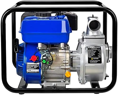 DuroMax XP652WP 208cc 158-Gpm 3600-Rpm 2-Inch Gasoline Engine Portable Water Pump, 50 State Approved, XP652WP, Blue