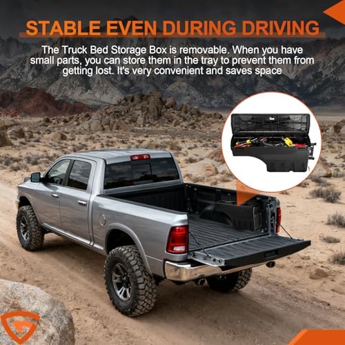 GEARLAST Truck Bed Swing Toolbox Fits for Ford F-250 F-350 Super Duty