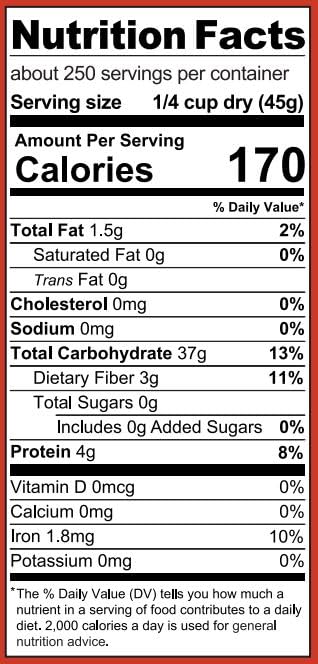 Ralston Family Farms Red Rice, 25 Pound Bucket, Ancient Grain, Non-GMO, Naturally Gluten Free, Red Artisanal Rice Grown in USA