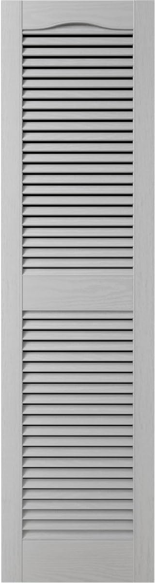 14 1/2"W x 60"H EverColor Open Louver Exterior Vinyl Shutters, w/Installation Shutter-Lok's & Matching Screws (Per Pair), Black