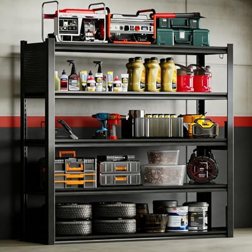 Work Bench with Pegboard,Heavy Duty 3000lbs Capacity Workbench Adjustable Shelves,Work Table for Garage Warehouse47.2 H*47.09" W*19" D