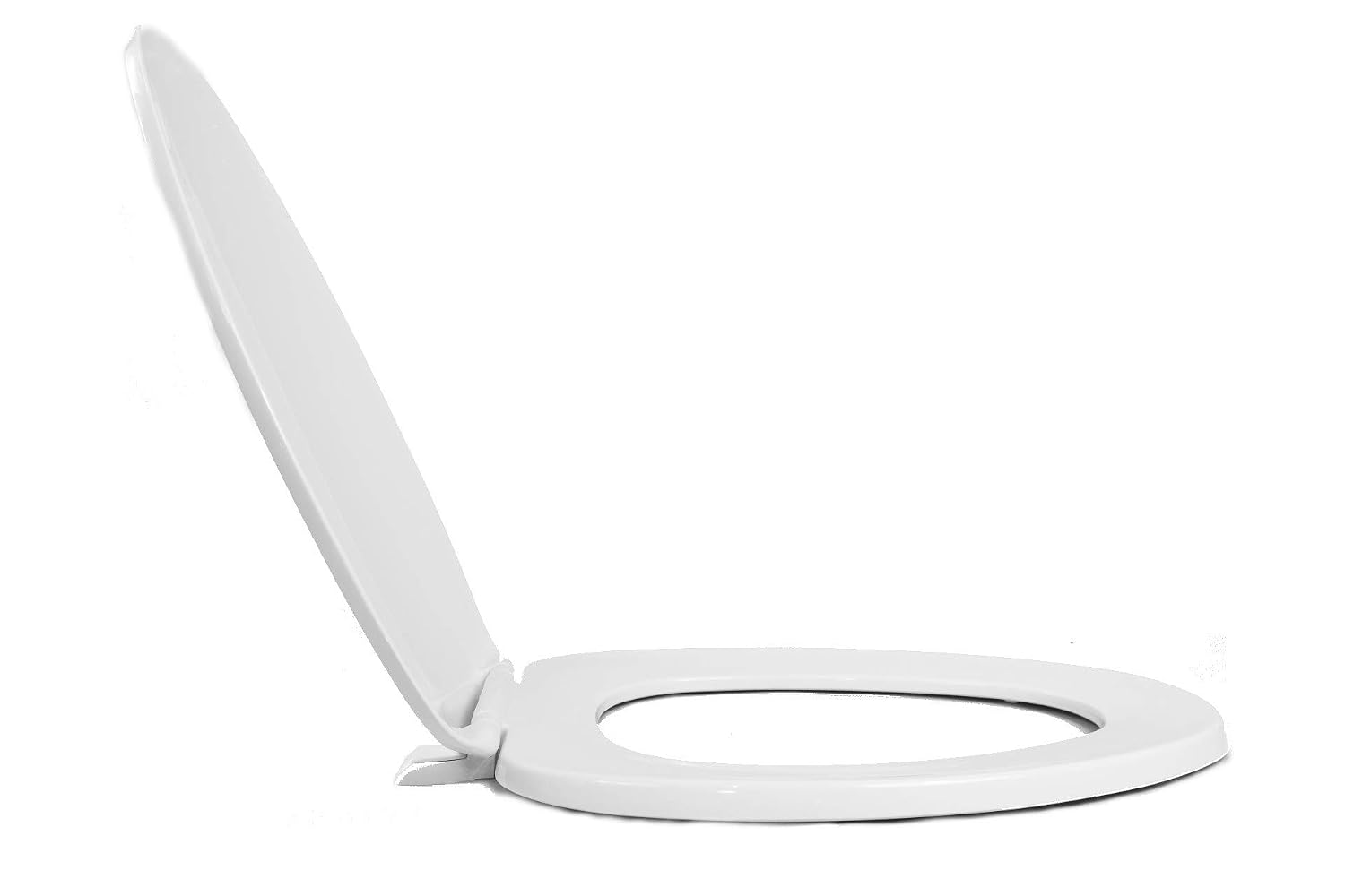 Centoco Toilet Seat Elongated, Residential, Top Mount Plastic Hinge, Black | Plastic, Closed Front, Cover, Made in the USA, 600-407