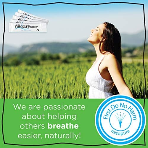 Nasopure Nasal Wash, Refill Kit, “The Nicer Neti Pot” Sinus Wash Kit, Comfortable Nasal Rinse 40 Salt Packets (3.75 Grams Each), Nasal Congestion