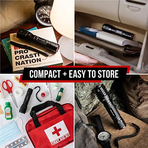 GearLight S1050 LED Flashlight High Lumens - for Camping, Hiking