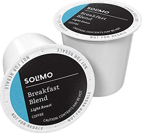 Amazon Brand - Solimo Medium and Light Roast Coffee Pods, Colombian and Breakfast Blend, Compatible with Keurig 2.0 K-Cup Brewers, 200 Count