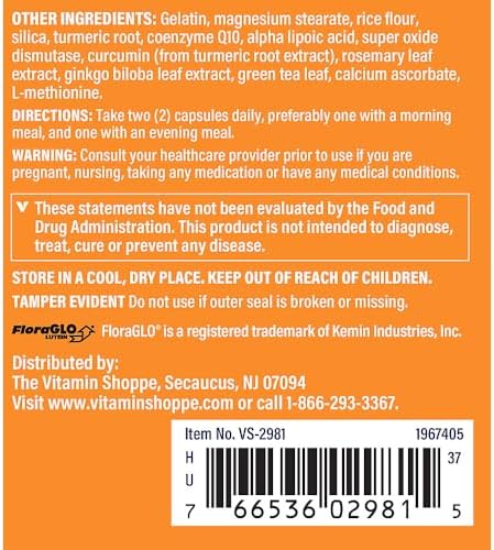 The Vitamin Shoppe Opti-Vue with FloraGLO Lutein - Eye Health & Vision Support | Comprehensive Eye Formula | 240 Capsules | Macular Health