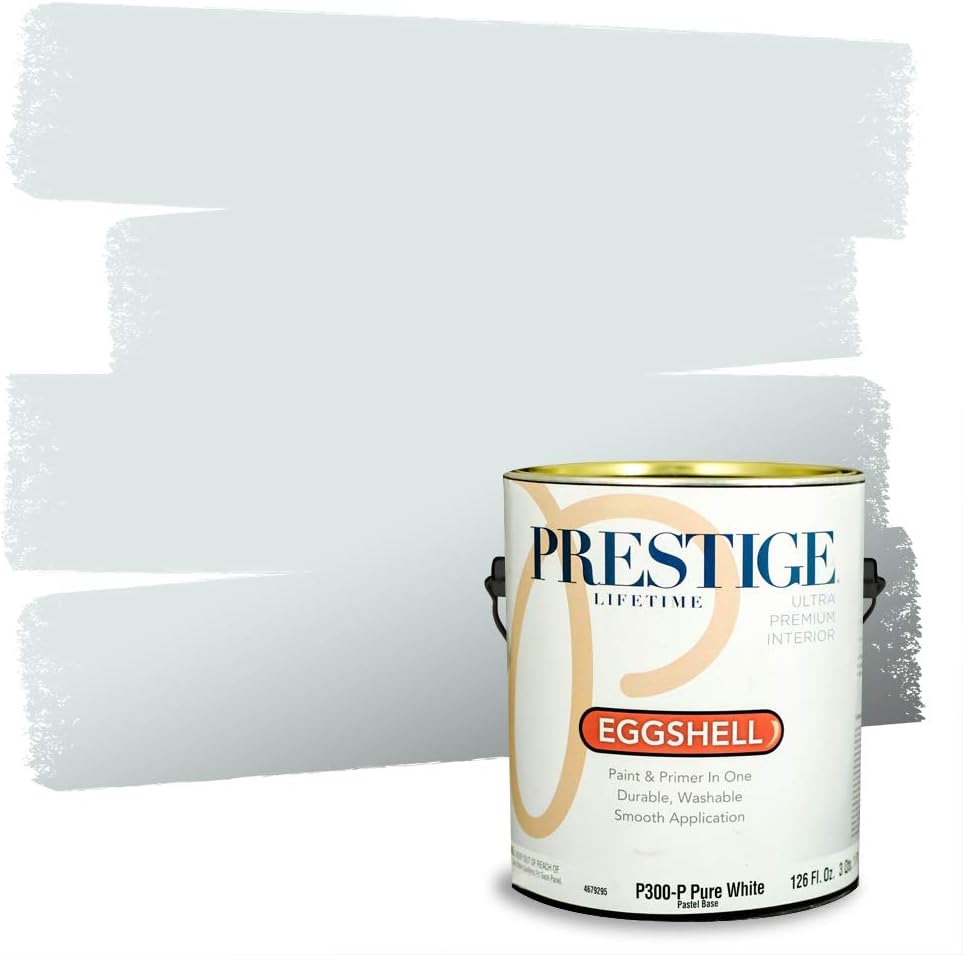 Prestige Paints E400-P-SW6506 Exterior Paint and Primer in One, 1-Gallon, Satin, Comparable Match of Sherwin Williams Vast, 1 Gallon, SW45-Vast Sky