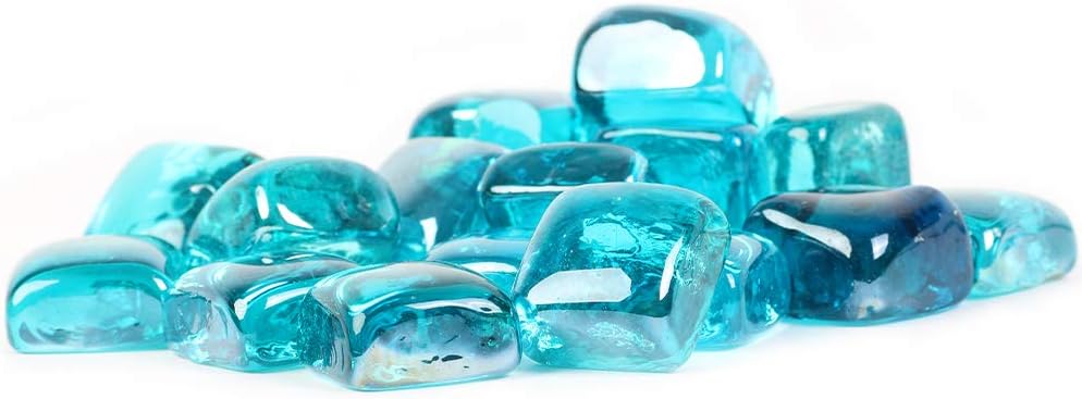 Stanbroil 10-Pound Fire Glass Cubes 1 inch, Crystal Ice Reflective | Fire Glass for Fireplace Fire Pit