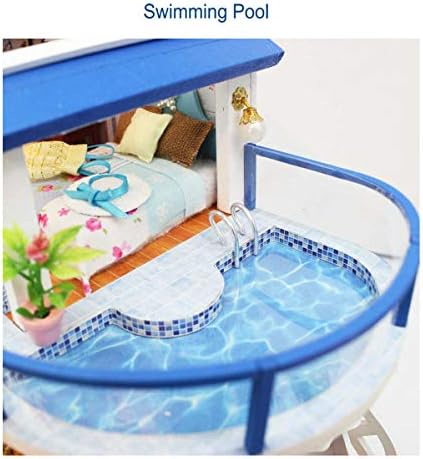 GuDoQi DIY Miniature Dollhouse Kit, Miniature House Kit 1:24 Scale, Tiny House kit with Music and Furniture Kit, Great Gift for Birthday Christmas