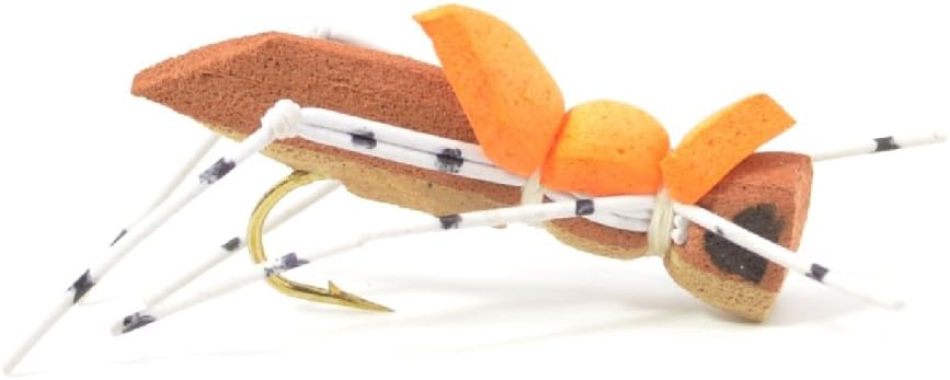 The Fly Fishing Place Grasshopper Dry Flies - 4 Best Hopper Patterns (1 Dozen)