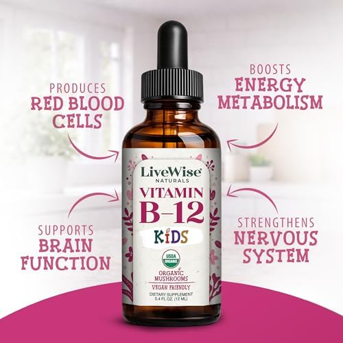 Organic Vitamin B12 1000 mcg Sublingual Liquid Drops, Unflavored, 2 oz | Methylcobalamin & Adenosylcobalamin, Bioactive Blend for Energy, Clarity & Focus, Vegan, Non-GMO, For Adults, 1 Year+ Supply
