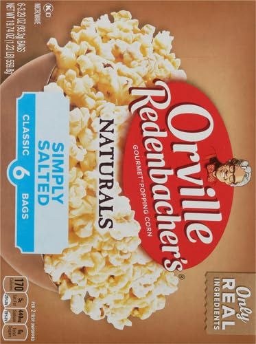 Orville Redenbacher’s Popcorn, Naturals Simply Salted Popcorn, 3.3 oz., 6ct