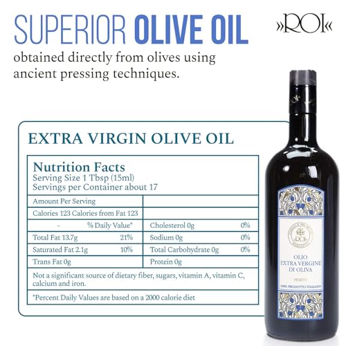 ROI Premium Ligurian Italian Extra Virgin Olive Oil First Cold Pressed - Gourmet Mosto Olive Oil Imported from Italy, High in Polyphenols, 17 fl oz (500 ml)