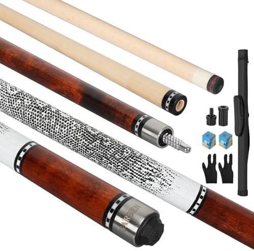 GARSEN Billiard Canada 6A Maple Pool Cue Stick 58 inch House Bar Pool Stick | Free replacement within 2 years,Piano Baking Paint Process,18 oz 19 oz 20 oz 21 oz Available，Several Colors,13mm Cue Tip