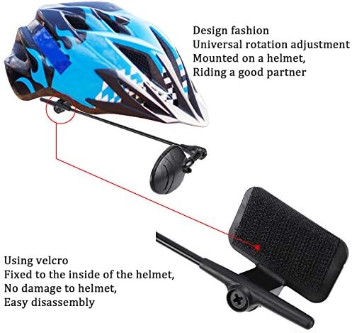 Accmor 2 Pack Bike Helmet Mirror, 360 Degree Adjustable Lightweight Bicycle Cycling Rear View Helmet Mirror for Cycling, Cycling Accessories