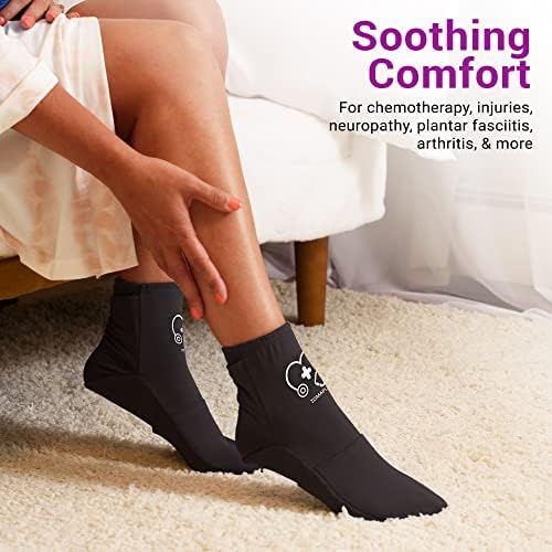 Zomaple Cold Therapy Socks, 2 Gel Packs for Neuropathy & Hot Feet Comfort