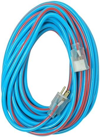 Southwire Outdoor Extension Cord - Reliable High-Visibility Power Solution - Waterproof Vinyl Jacket - Reinforced Plug - Made in the USA - 12/3 SJTW